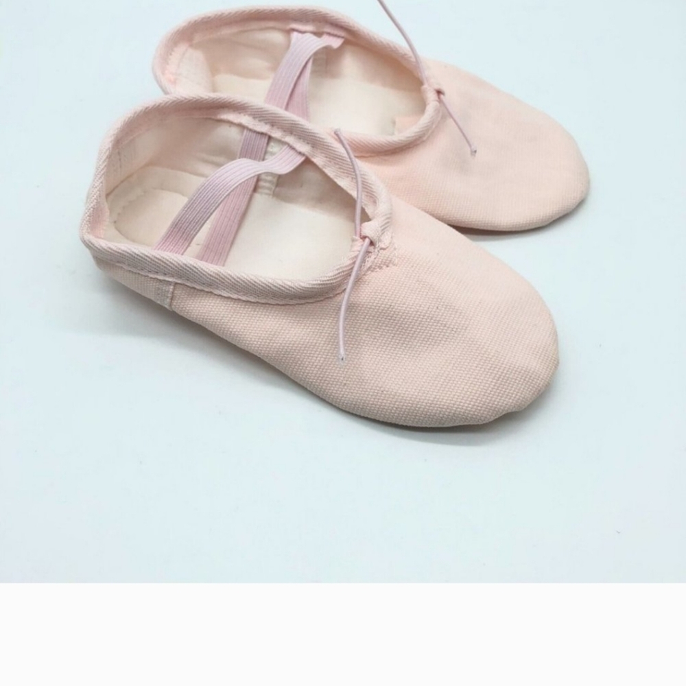Toddler Girls Ballet Flats Canvas Dance Shoes Pink Size 25 US 9